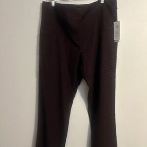 Erica Taylor Gabrielle Printed Jacquard pull-on straight ankle pants, size XXL